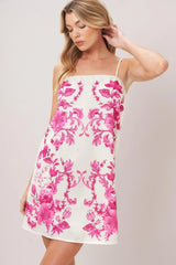 CHIC BLOSSOM WOVEN MINI DRESS - Flying Tomato - Flyclothing LLC