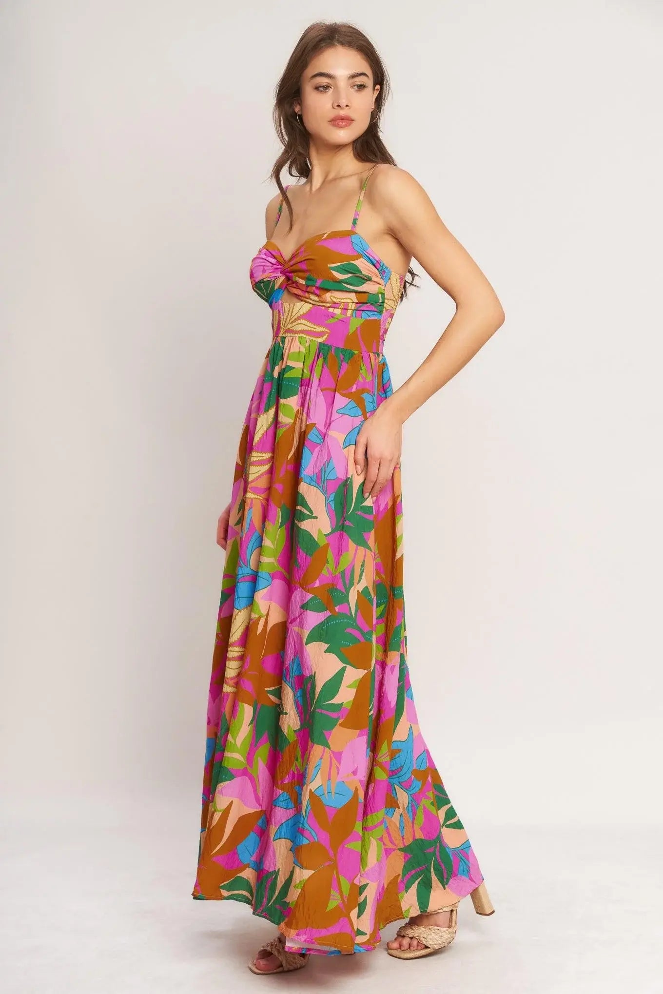 TROPIC FIESTA WOVEN MAXI DRESS - Flying Tomato - Flyclothing LLC