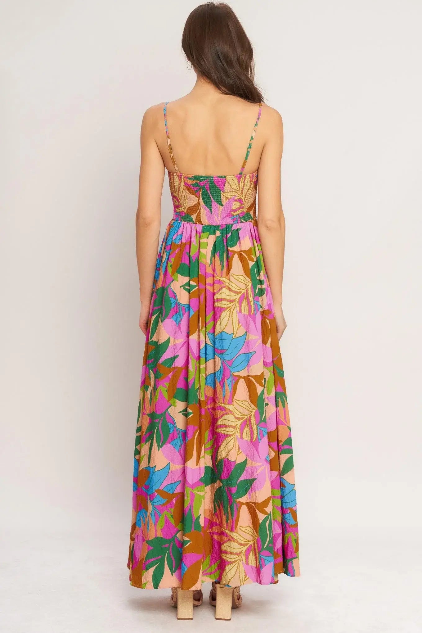 TROPIC FIESTA WOVEN MAXI DRESS - Flying Tomato - Flyclothing LLC