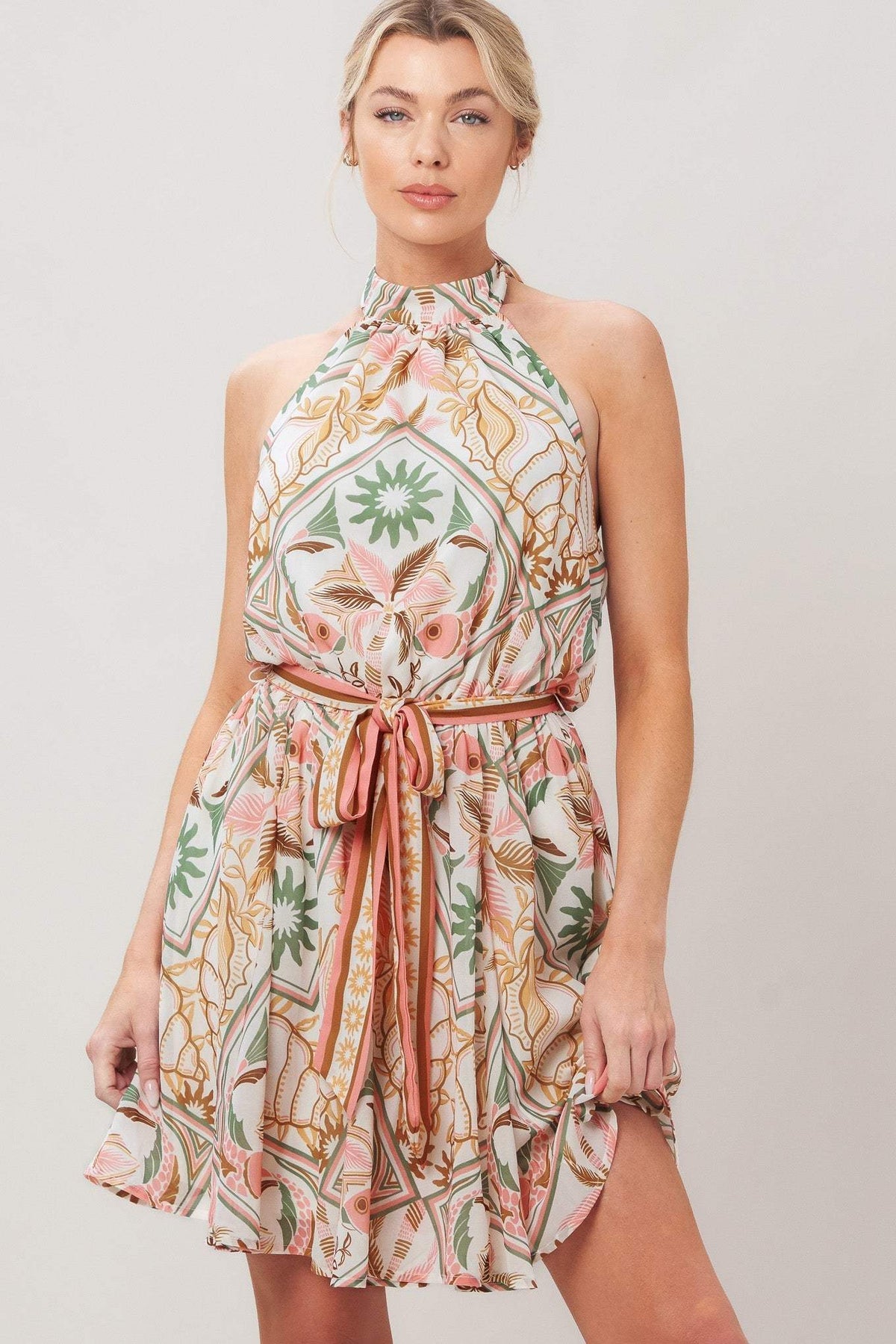 SOFT VOYAGE WOVEN MINI DRESS - Flying Tomato - Flyclothing LLC