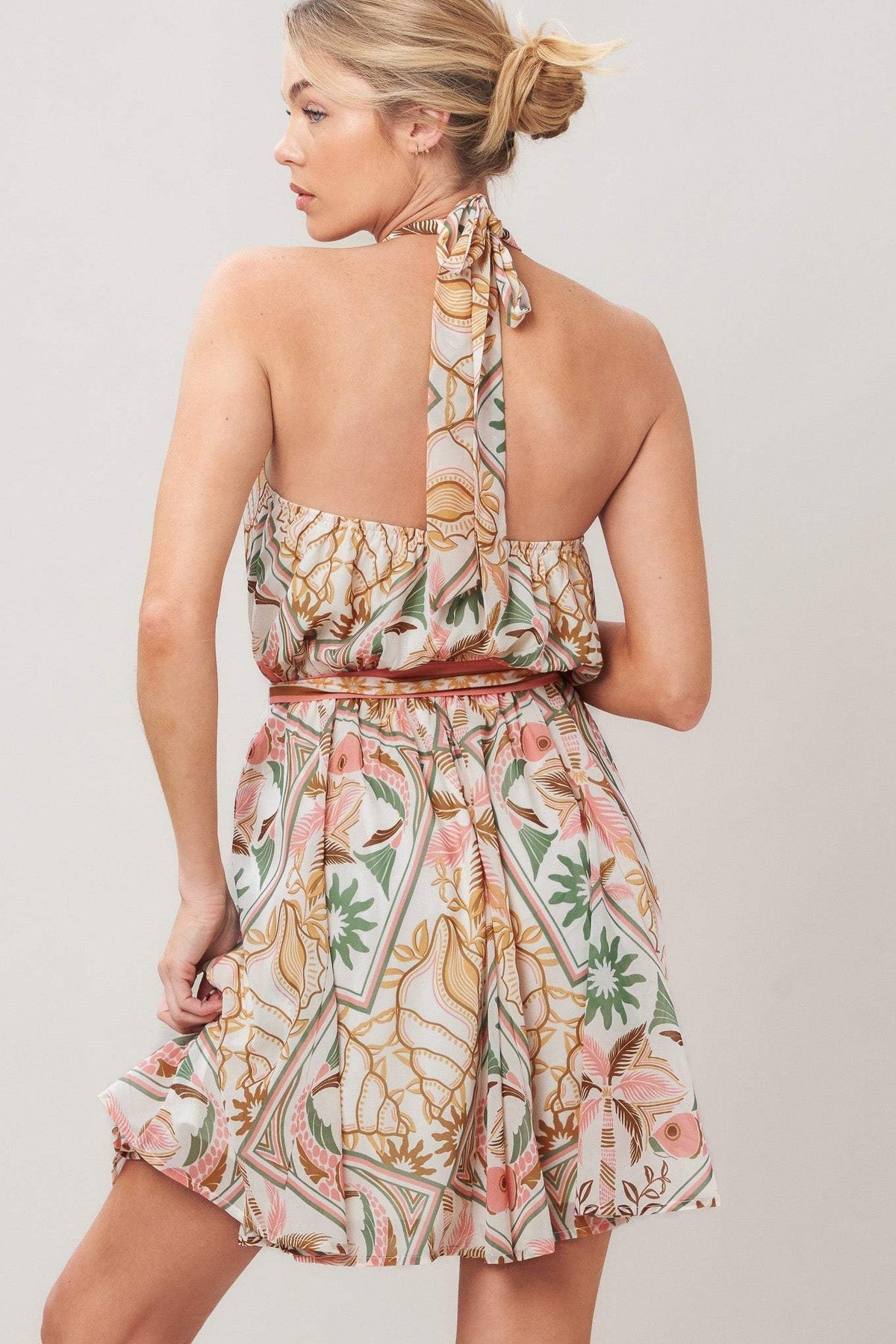 SOFT VOYAGE WOVEN MINI DRESS - Flying Tomato - Flyclothing LLC