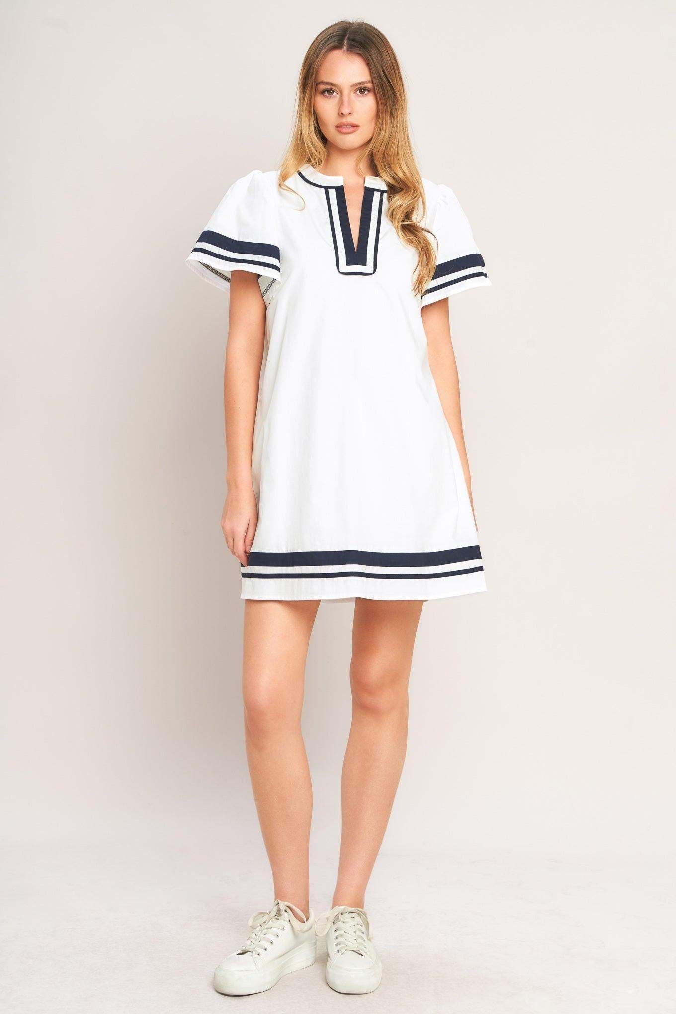 WEEKEND IN THE HAMPTONS WOVEN MINI DRESS - Flying Tomato - Flyclothing LLC