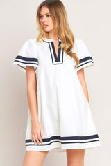 WEEKEND IN THE HAMPTONS WOVEN MINI DRESS - Flying Tomato - Flyclothing LLC