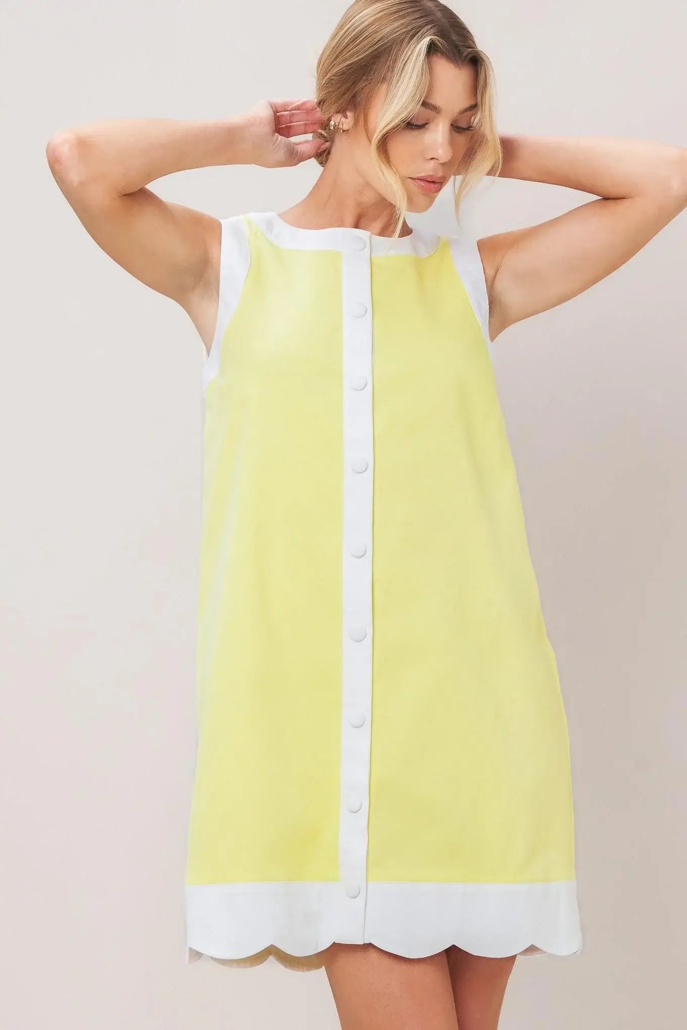 BARBIE SHIFT WOVEN MINI DRESS - Flying Tomato - Flyclothing LLC
