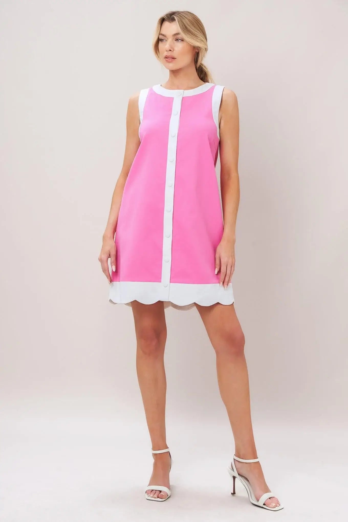 BARBIE SHIFT WOVEN MINI DRESS - Flying Tomato - Flyclothing LLC