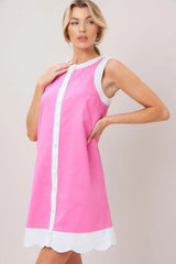 BARBIE SHIFT WOVEN MINI DRESS - Flying Tomato - Flyclothing LLC