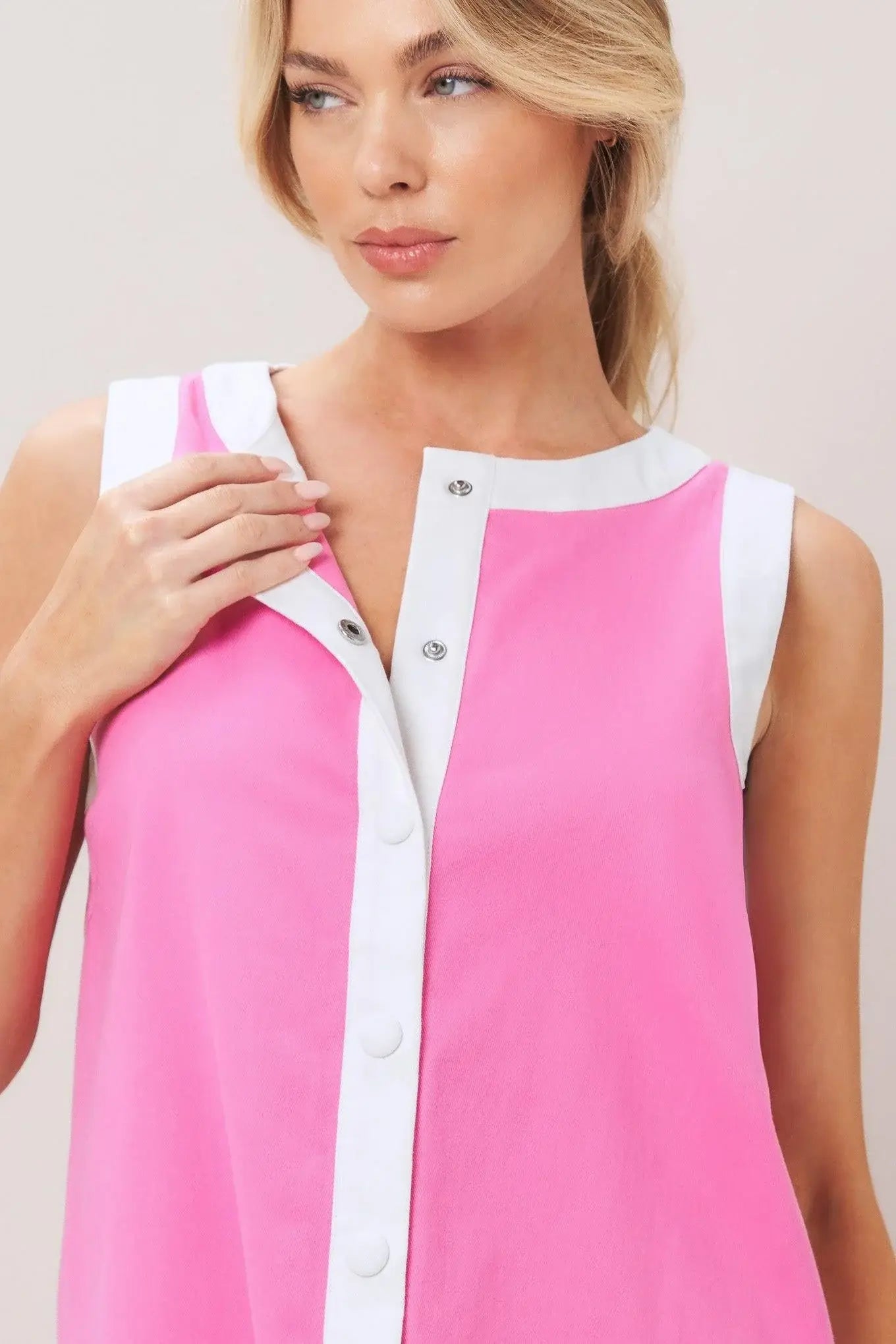 BARBIE SHIFT WOVEN MINI DRESS - Flying Tomato - Flyclothing LLC