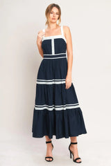 PETAL KISS WOVEN MIDI DRESS - Flying Tomato - Flyclothing LLC