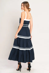 PETAL KISS WOVEN MIDI DRESS - Flying Tomato - Flyclothing LLC
