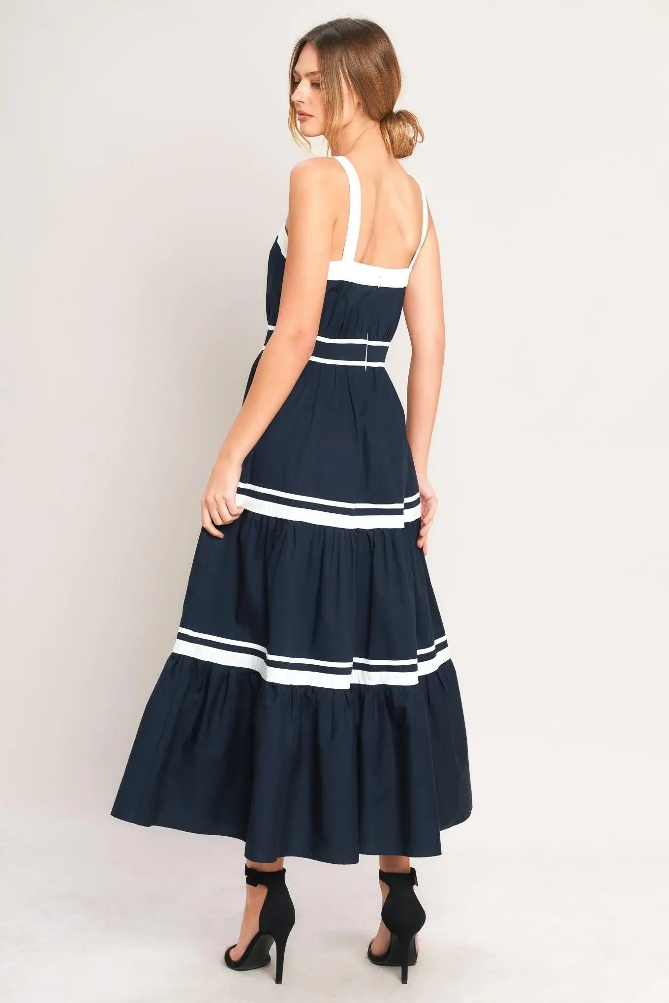PETAL KISS WOVEN MIDI DRESS - Flying Tomato - Flyclothing LLC