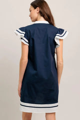 PORTSIDE POLISH WOVEN MINI DRESS - Flying Tomato - Flyclothing LLC