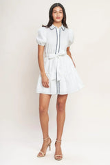 A LITTLE BIT LOVELY WOVEN MINI DRESS - Flying Tomato - Flyclothing LLC