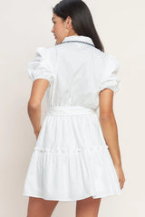A LITTLE BIT LOVELY WOVEN MINI DRESS - Flying Tomato - Flyclothing LLC