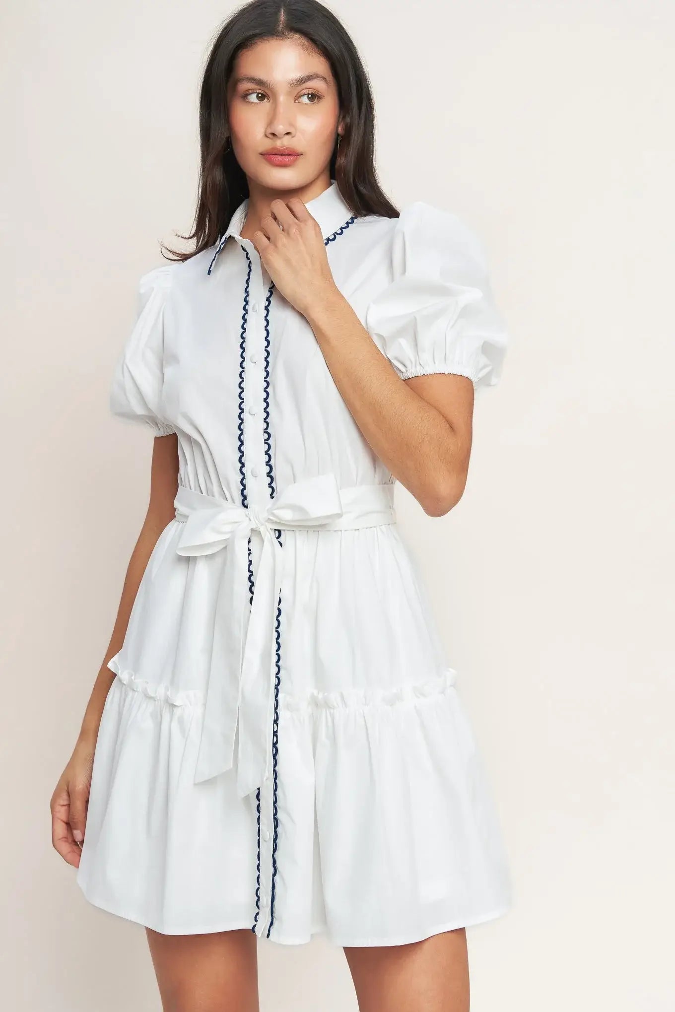 A LITTLE BIT LOVELY WOVEN MINI DRESS - Flying Tomato - Flyclothing LLC