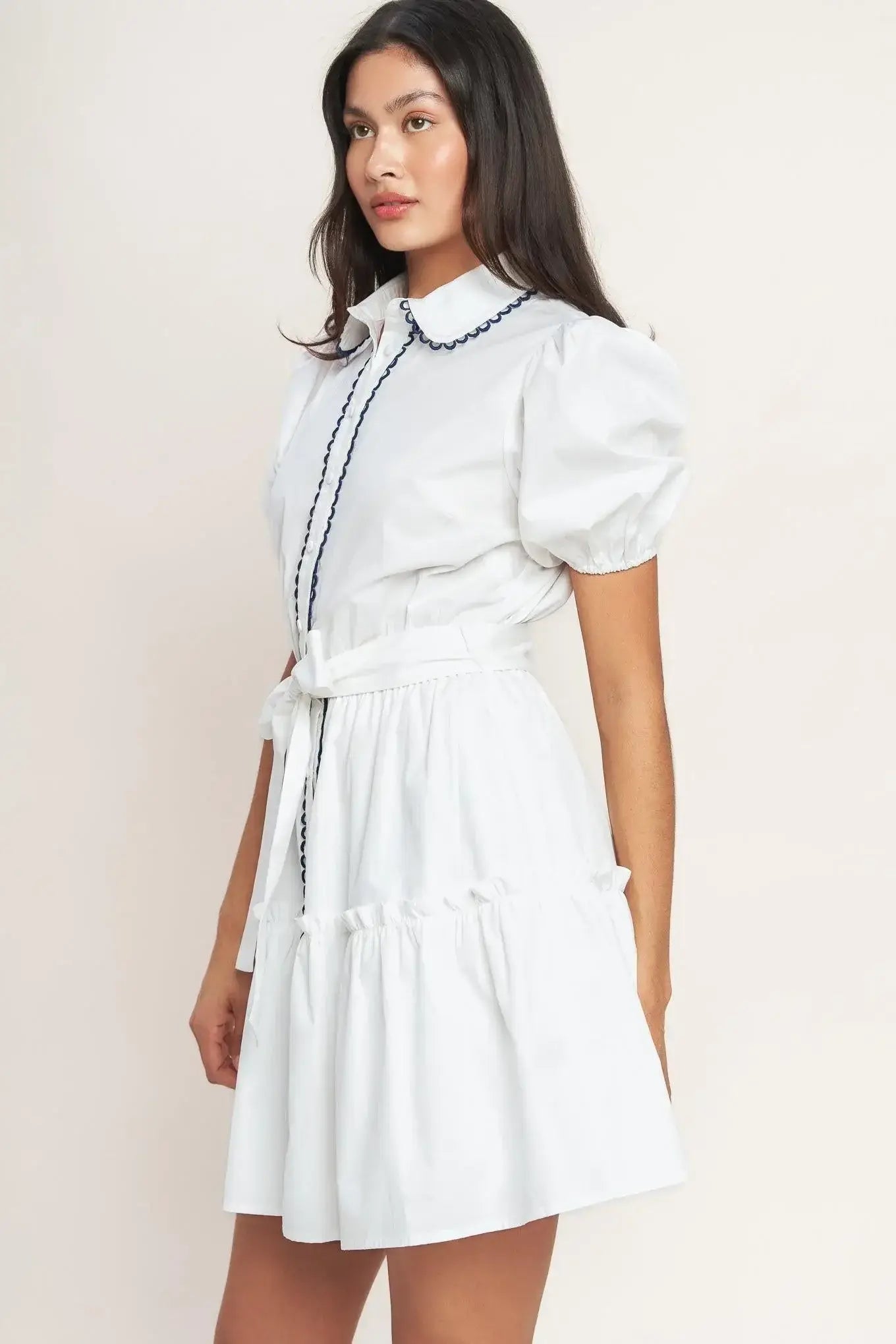 A LITTLE BIT LOVELY WOVEN MINI DRESS - Flying Tomato - Flyclothing LLC