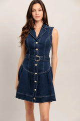 MADE TO FLATTER DENIM MINI DRESS - Flying Tomato - Flyclothing LLC