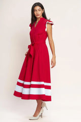 TRUE LOVE IN COLOR BLOCKED MIDI DRESS - Flying Tomato - Flyclothing LLC