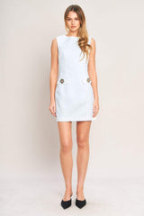 SWEET CITY CHARM WOVEN SHIFT DRESS - Flying Tomato - Flyclothing LLC