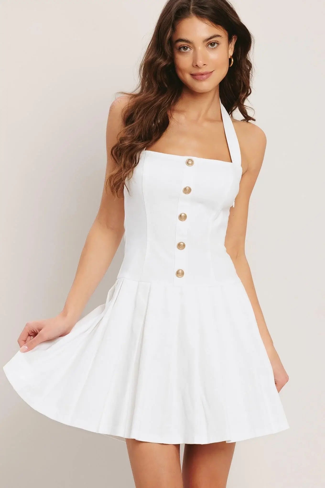 SUMMER CLUBHOUSE WOVEN MINI DRESS - Flying Tomato - Flyclothing LLC