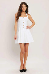 SUMMER CLUBHOUSE WOVEN MINI DRESS - Flying Tomato - Flyclothing LLC