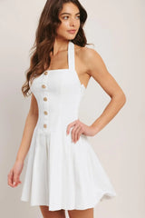 SUMMER CLUBHOUSE WOVEN MINI DRESS - Flying Tomato - Flyclothing LLC