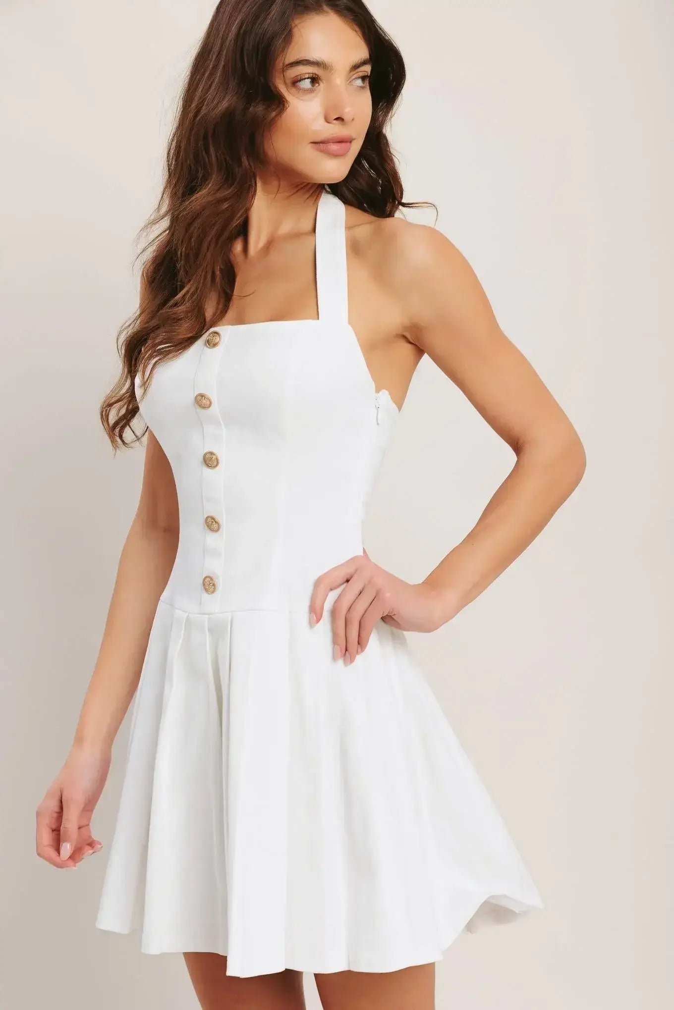 SUMMER CLUBHOUSE WOVEN MINI DRESS - Flying Tomato - Flyclothing LLC
