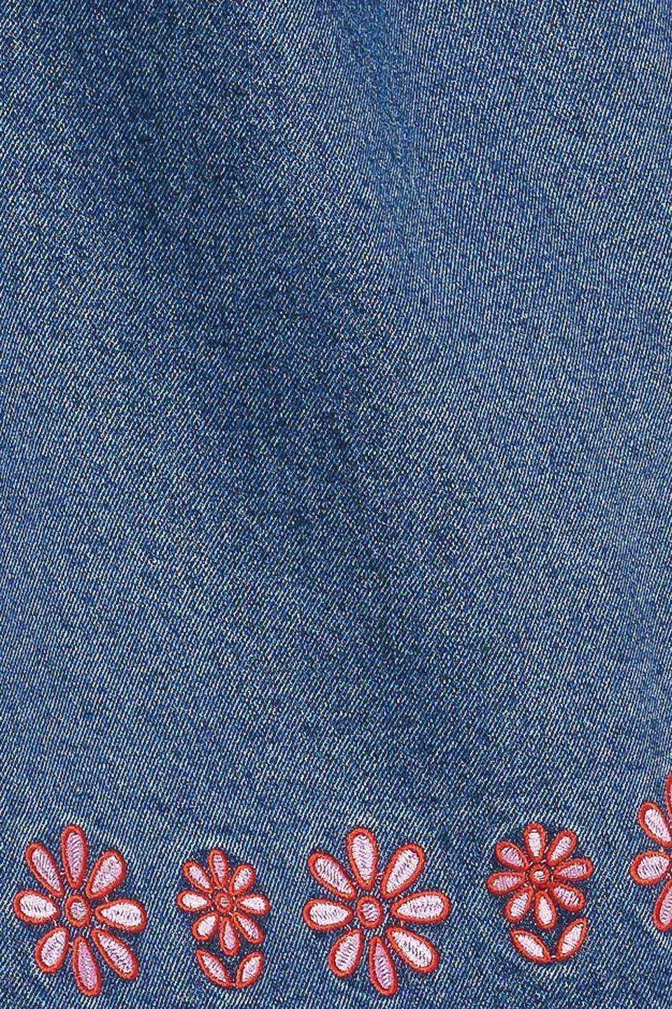 ARTISAN-INSPIRED DENIM MINI SHIFT DRESS - Flying Tomato - Flyclothing LLC