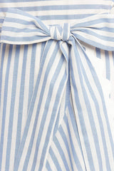 TIED TO YOU STRIPED WOVEN MIDI DRESS - Flying Tomato - Flyclothing LLC
