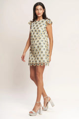 LITTLE RAY OF JOY WOVEN LACE MINI SHIFT DRESS - Flying Tomato - Flyclothing LLC