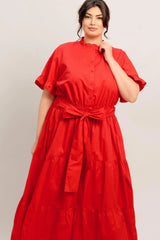 FEELS LIKE A COMPLIMENT WOVEN MIDI DRESS - Flying Tomato - Flyclothing LLC