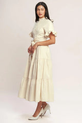 FEELS LIKE A COMPLIMENT WOVEN MIDI DRESS - Flying Tomato - Flyclothing LLC