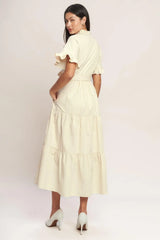 FEELS LIKE A COMPLIMENT WOVEN MIDI DRESS - Flying Tomato - Flyclothing LLC