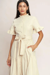 FEELS LIKE A COMPLIMENT WOVEN MIDI DRESS - Flying Tomato - Flyclothing LLC