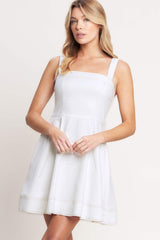 FIRST DATE FEELS WOVEN TWILL MINI DRESS - Flying Tomato - Flyclothing LLC