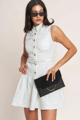 ON POINT MOMENT WOVEN MINI DRESS - Flying Tomato - Flyclothing LLC