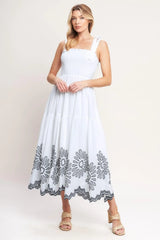 WHISPERS OF SUMMER WOVEN MIDI DRESS - Flying Tomato - Flyclothing LLC