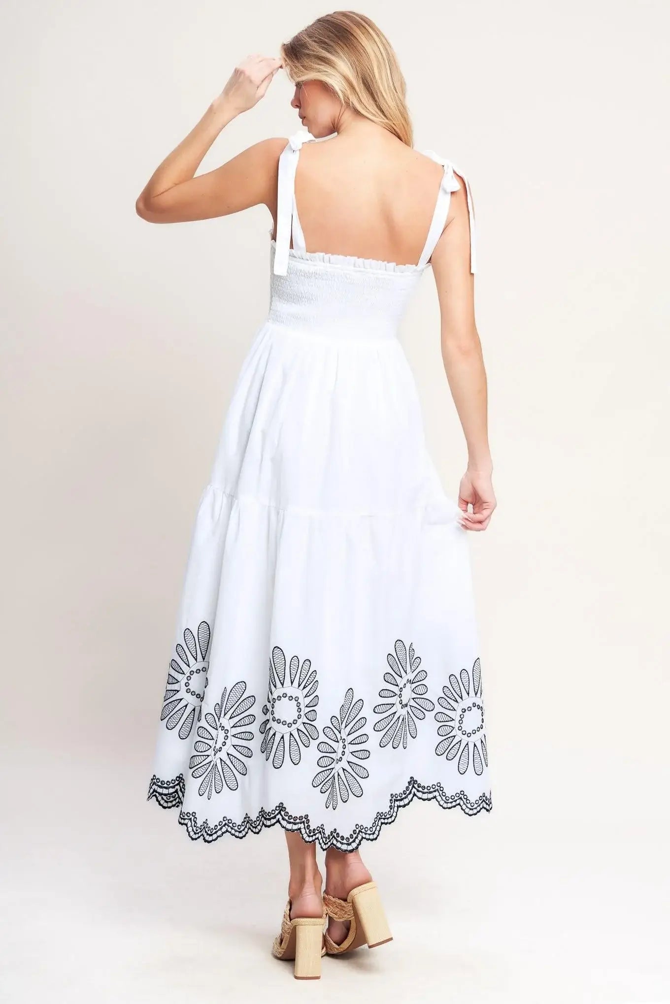 WHISPERS OF SUMMER WOVEN MIDI DRESS - Flying Tomato - Flyclothing LLC