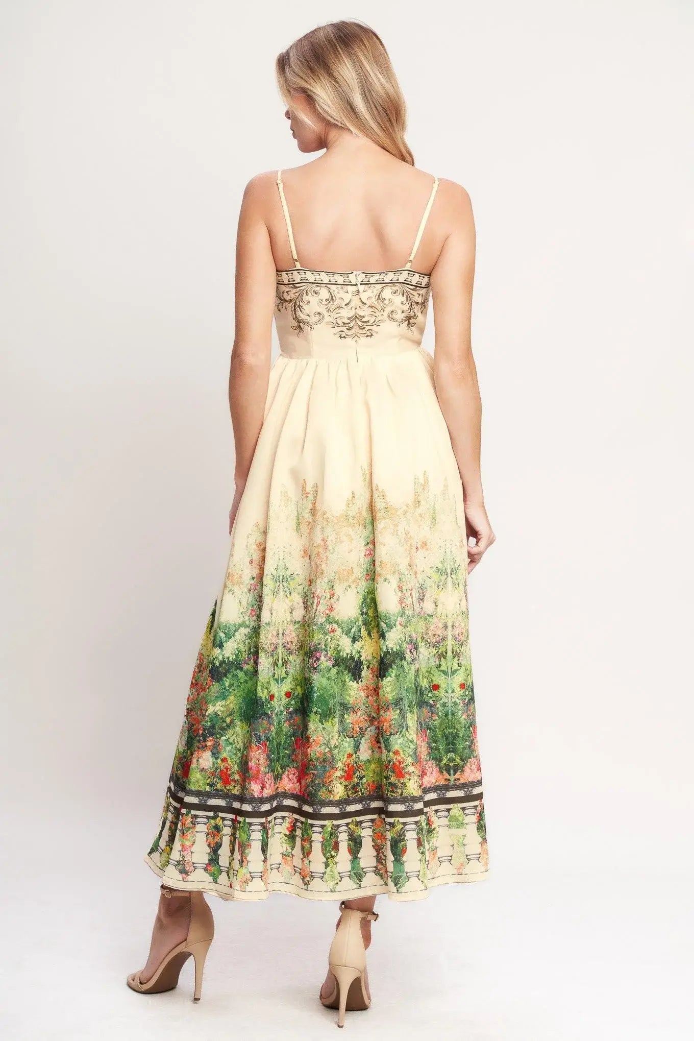HEIRLOOM BORDER WOVEN MIDI DRESS - Flying Tomato - Flyclothing LLC