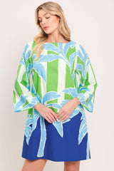 SEASIDE PALM WOVEN MINI DRESS