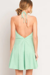 LOVELY CHARM MINT WOVEN MINI DRESS - Flying Tomato - Flyclothing LLC