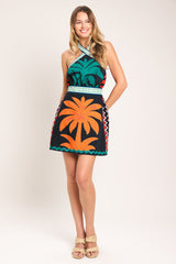 PARADISE POP WOVEN MINI DRESS
