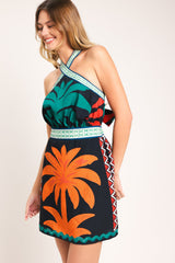 PARADISE POP WOVEN MINI DRESS
