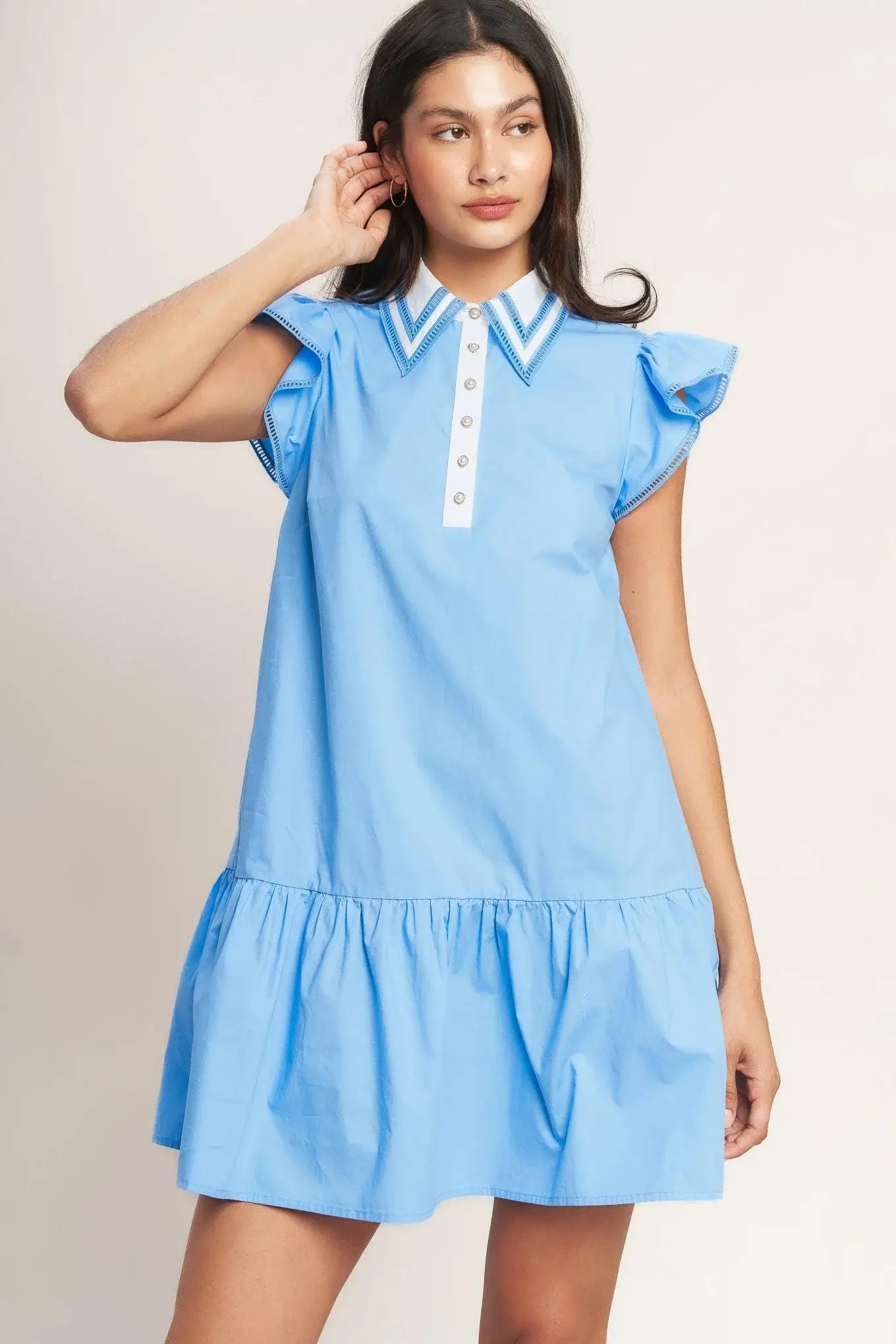 SWEET DAYS WOVEN MINI DRESS - Flying Tomato - Flyclothing LLC