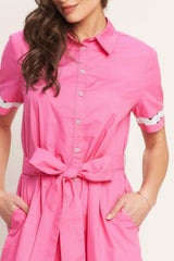 WEEKEND PREPPY LOOK WOVEN MINI DRESS - Flying Tomato - Flyclothing LLC
