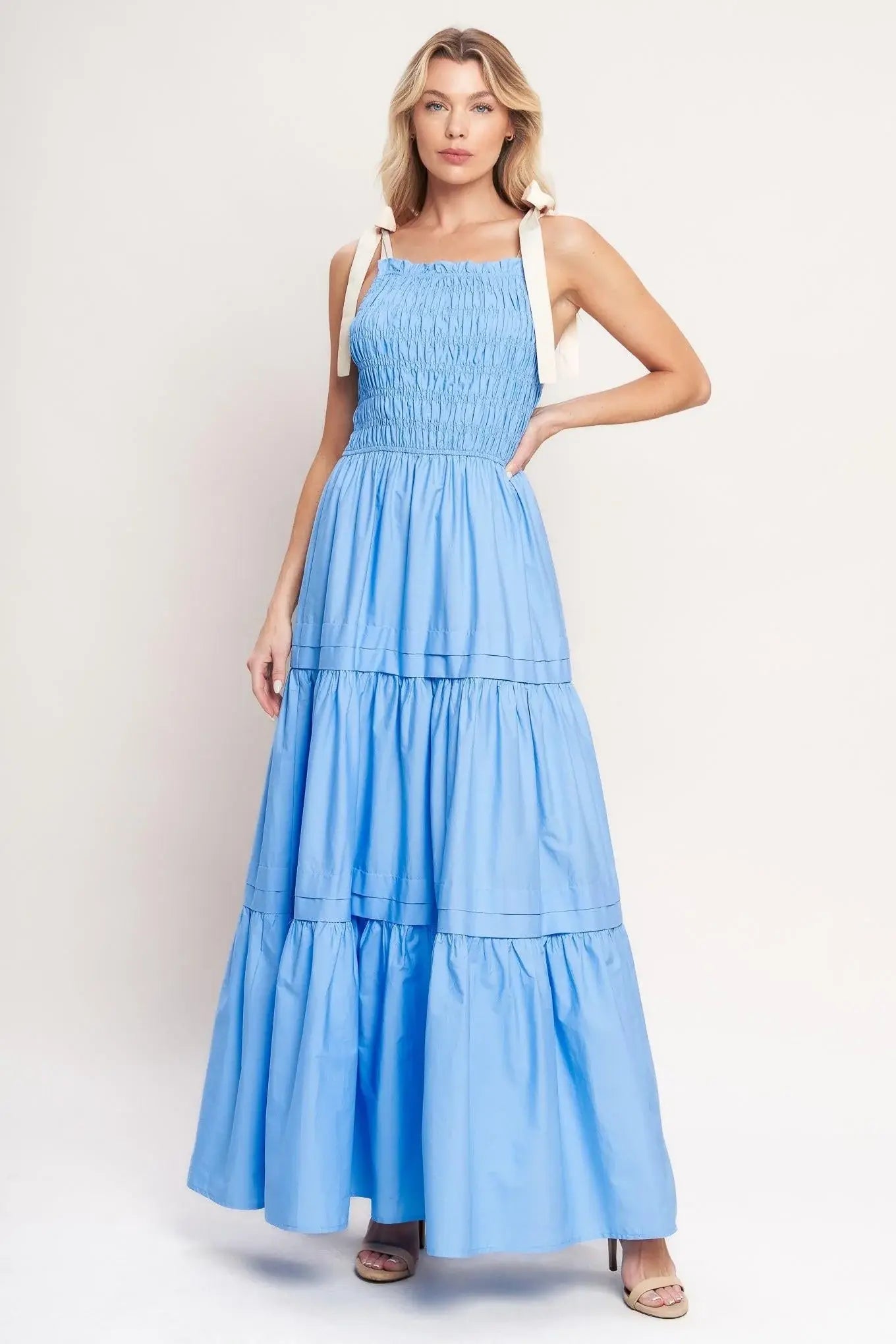 SWEET SERENITY TIERED WOVEN MAXI DRESS - Flying Tomato - Flyclothing LLC