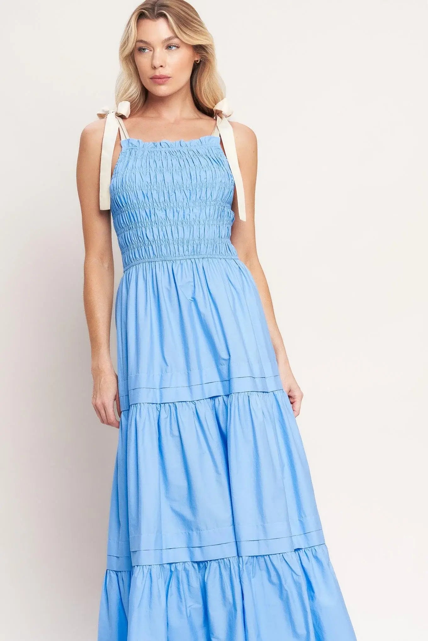 SWEET SERENITY TIERED WOVEN MAXI DRESS - Flying Tomato - Flyclothing LLC