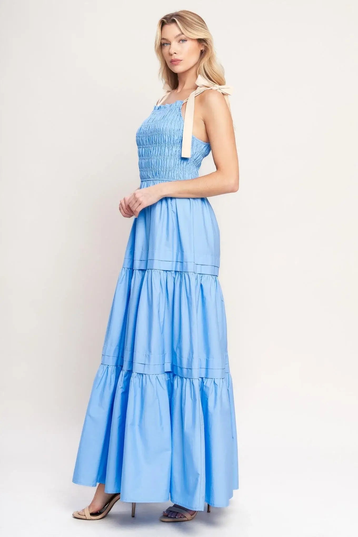 SWEET SERENITY TIERED WOVEN MAXI DRESS - Flying Tomato - Flyclothing LLC
