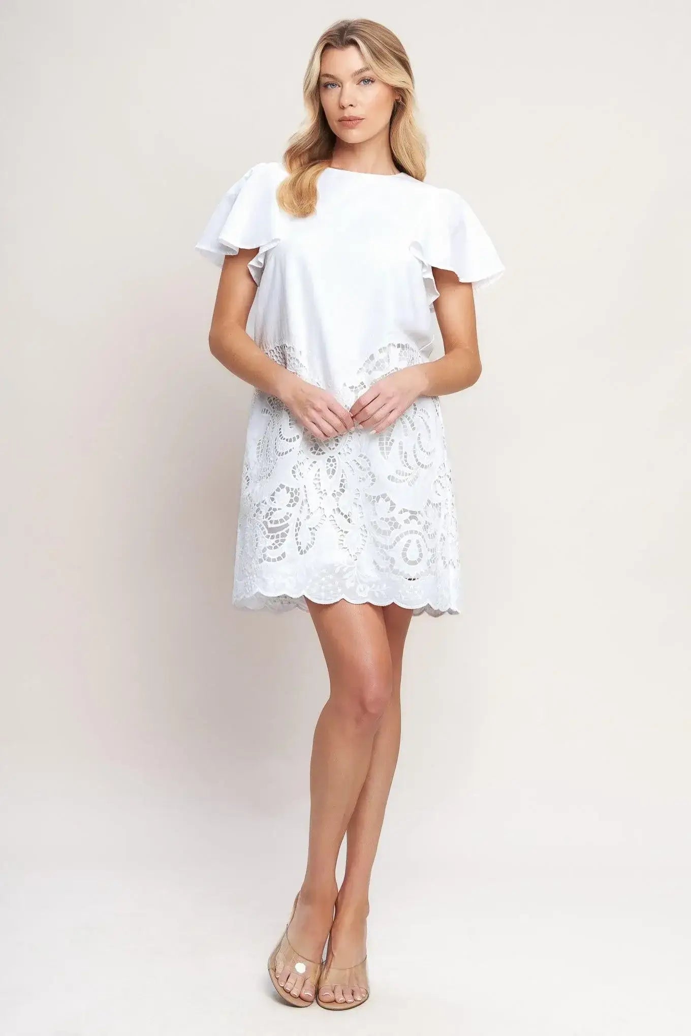 ALL THE RIGHT REASONS WOVEN EYELET DRESS - Flying Tomato - Flyclothing LLC