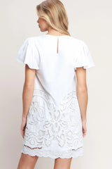 ALL THE RIGHT REASONS WOVEN EYELET DRESS - Flying Tomato - Flyclothing LLC