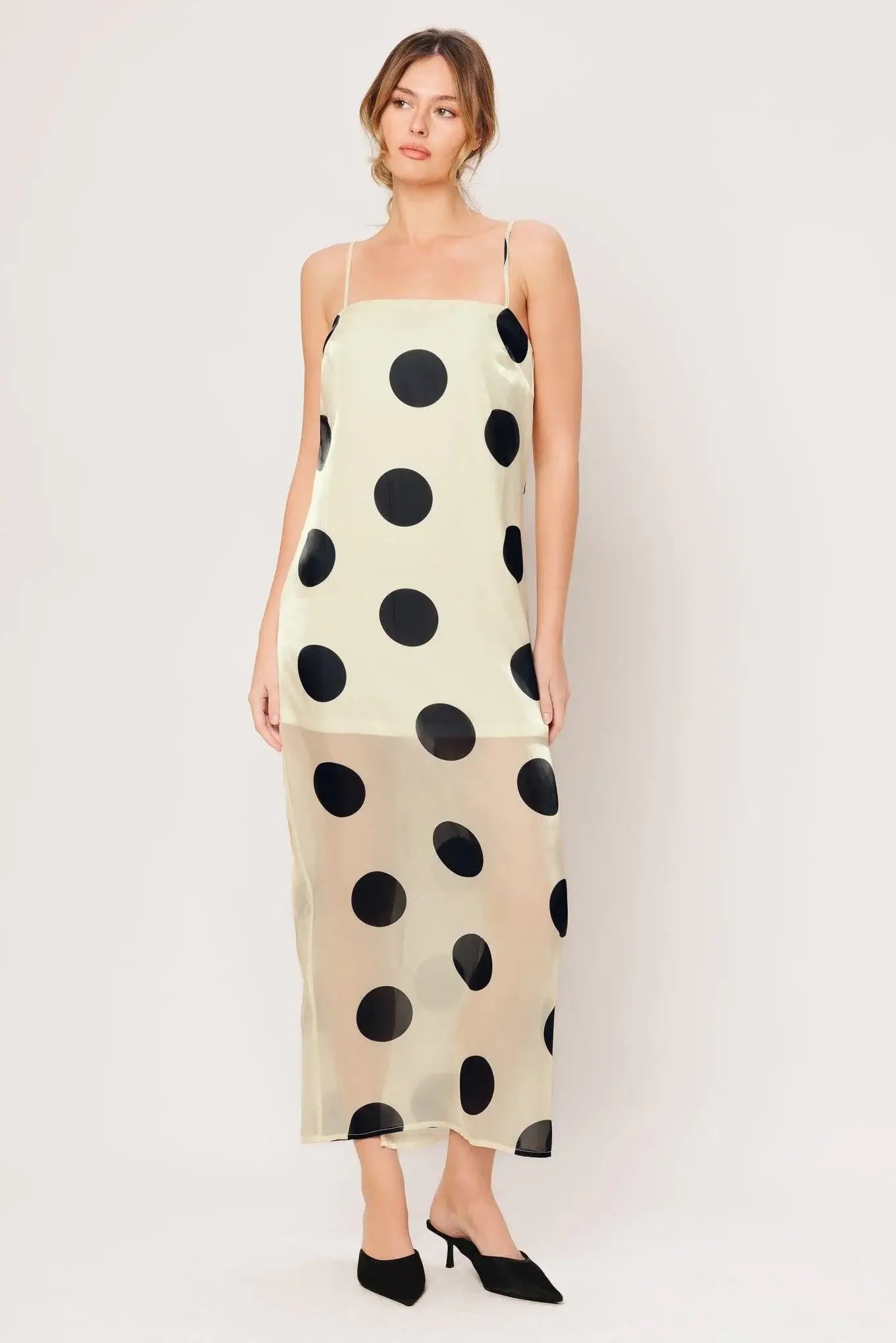 AVANT DOT WOVEN MIDI DRESS - Flying Tomato - Flyclothing LLC